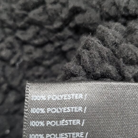 Urban Outfitters Black Soft Sherpa Fleece Oversized Open Hoodie Jacket Size M/L - Picture 4 of 14
